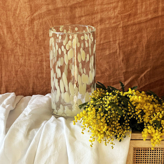Vase léopard beige